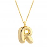 Wholesale do Everything Love Chain Link Necklace Metal Bubble Initial Pendant L