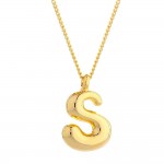 Wholesale do Everything Love Chain Link Necklace Metal Bubble Initial Pendant L