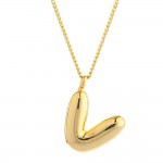 Wholesale do Everything Love Chain Link Necklace Metal Bubble Initial Pendant L