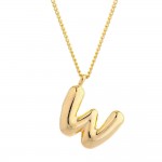 Wholesale do Everything Love Chain Link Necklace Metal Bubble Initial Pendant L