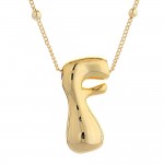 Wholesale do Everything Love Chain Link Necklace Metal Bubble Initial Pendant L