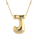 Wholesale do Everything Love Chain Link Necklace Metal Bubble Initial Pendant L