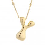 Wholesale do Everything Love Chain Link Necklace Metal Bubble Initial Pendant L