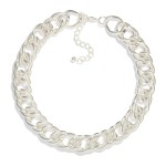 Wholesale chunky Double Cuban Chain Link Necklace L Extender L