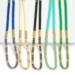 Wholesale disk Bead Beaded Necklace Metal Tones L Extender L