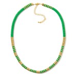 Wholesale disk Bead Beaded Necklace Metal Tones L Extender L