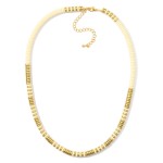 Wholesale disk Bead Beaded Necklace Metal Tones L Extender L