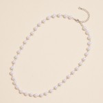 Wholesale pearl Beaded Chain Link Necklace Gold Dipped L Extender L