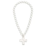 Wholesale metal Circle Link Necklace Cross Pendent L Extender L