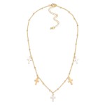 Wholesale chain Link Necklace Metal Cross Charms L Extender L