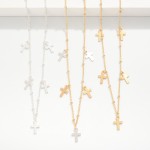 Wholesale chain Link Necklace Metal Cross Charms L Extender L