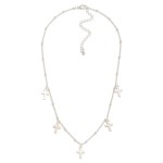 Wholesale chain Link Necklace Metal Cross Charms L Extender L