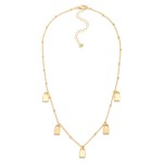 Wholesale chain Link Charm Necklace Metal Lock Charms L Extender L
