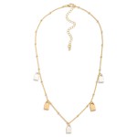 Wholesale chain Link Charm Necklace Metal Lock Charms L Extender L
