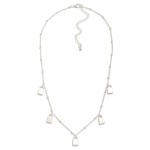 Wholesale chain Link Charm Necklace Metal Lock Charms L Extender L