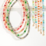 Wholesale candy Stone Beaded Necklace Gold Detailing L Extender L