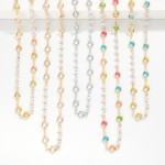 Wholesale chain Link Necklace Cubic Zirconia L Extender L