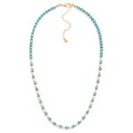 Wholesale beaded Natural Stone Necklace Gold Beaded Pearl Beaded Details L Exten