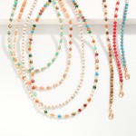 Wholesale beaded Natural Stone Necklace Gold Beaded Pearl Beaded Details L Exten