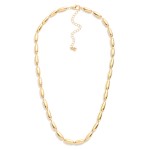 Wholesale oval Beaded Necklace Metal Tones L Extender L