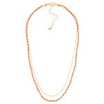Wholesale layered Chain Link Ball Chain Necklace Metal Tones Stone Beads L Exten