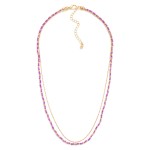 Wholesale layered Chain Link Ball Chain Necklace Metal Tones Stone Beads L Exten