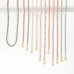 Wholesale layered Chain Link Ball Chain Necklace Metal Tones Stone Beads L Exten