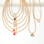 Wholesale metal Beaded Necklace Enamel Plus Cross Pendants L Extender L