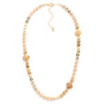 Wholesale beaded Necklace Faceted Beads Metal Tones Stone Clover Stations L Exte