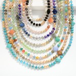 Wholesale beaded Necklace Faceted Beads Metal Tones Stone Clover Stations L Exte
