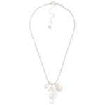 Wholesale oval Beaded Necklace Metal Beach Pendants Pearl L Extender L