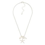 Wholesale oval Beaded Necklace Metal Tones Beach Pendant Pearls L Extender L