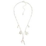 Wholesale paperclip Chain Link Charm Necklace Metal Beach Charms L Extender L