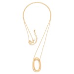 Wholesale long Chain Link Necklace Linked Metal Oval Pendant L Extender L