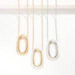 Wholesale long Chain Link Necklace Linked Metal Oval Pendant L Extender L