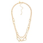 Wholesale metal Multi Link Layered Chain Link Necklace L Extender L