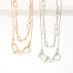 Wholesale metal Multi Link Layered Chain Link Necklace L Extender L