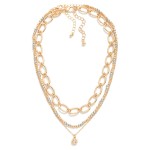 Wholesale set Two Metal Beaded Chain Link Necklaces L Extender L
