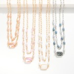 Wholesale layered Chain Link Necklace Glass Crystal Faceted Beads L Extender L