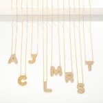 Wholesale do Everything Love Chain Link Necklace Cubic Zirconia Pave Initial Pen