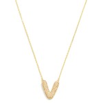 Wholesale do Everything Love Chain Link Necklace Cubic Zirconia Pave Initial Pen