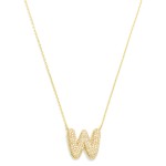 Wholesale do Everything Love Chain Link Necklace Cubic Zirconia Pave Initial Pen