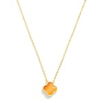 Wholesale do Everything Love Chain Link Necklace Acetate Clover Pendant K Gold D