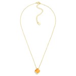 Wholesale do Everything Love Chain Link Necklace Acetate Clover Pendant K Gold D
