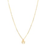 Wholesale chain Link Necklace Hollow Metal Paw Print Pendant L Extender L k Gold