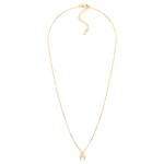 Wholesale chain Link Necklace Hollow Metal Paw Print Pendant L Extender L k Gold