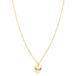 Wholesale chain Link Necklace Puffer Heart Pendant L Extender L k Gold Hypoaller