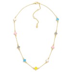 Wholesale chain Link Necklace Enamel Clover Stations L Extender L