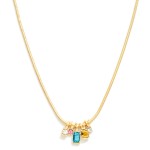 Wholesale snake Chain Necklace Rhinestone Charms L Extender L
