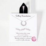 Wholesale dainty Chain Link Necklace Metal Twisted Open Circle Pendant L Extende